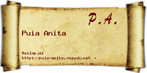 Puia Anita névjegykártya